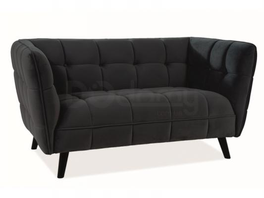 Диван SIGNAL Castello Velvet 2 чорний, фото 1