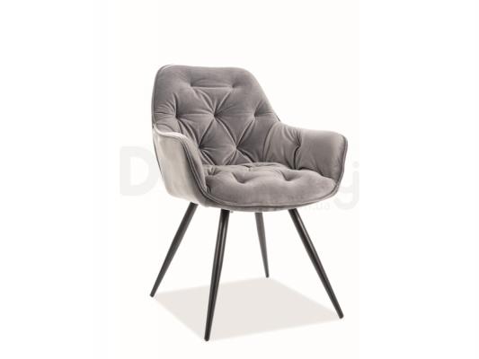 Крісло SIGNAL Cherry Velvet Сірий, фото 1