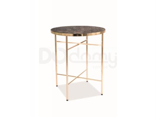 Журнальний стіл SIGNAL Ibiza C Мармур/Золотий, фото 1