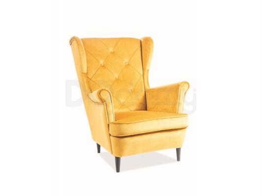 Крісло SIGNAL Lady Velvet Жовтий, фото 1