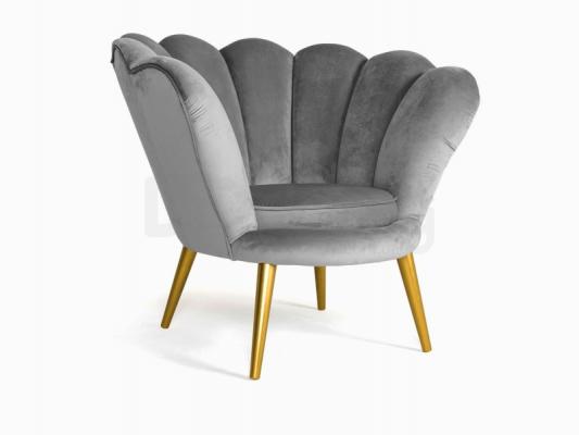 Кресло Signal Magnolia Velvet Серый/Золотой, фото 1