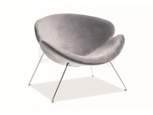 Крісло SIGNAL Major Velvet Сірий/Хром, фото 1
