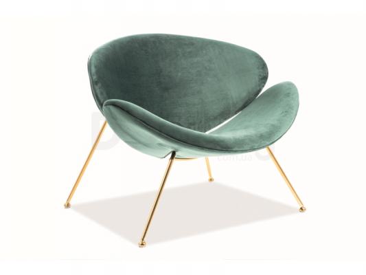 Крісло SIGNAL Major Velvet Зелений/Золотий, фото 1