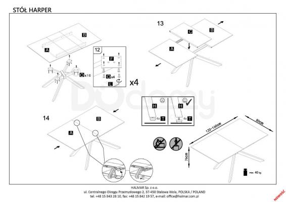 Стіл HALMAR HARPER, фото 2