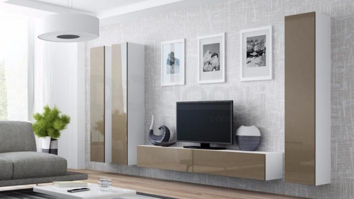 Стенка CAMA VIGO 1 Белый/Латте глянец, фото 1