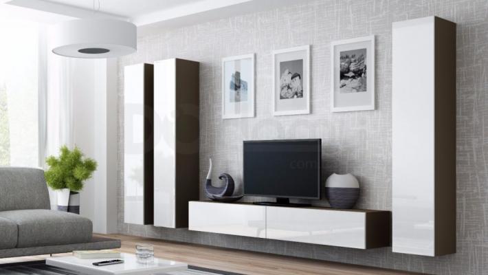 Стенка CAMA VIGO 1 Латте/Белый глянец, фото 1