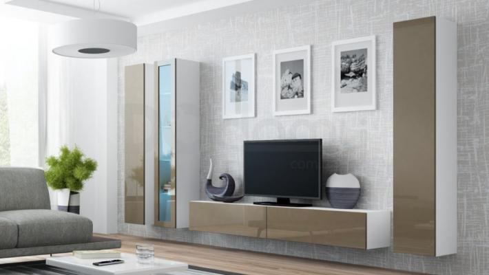 Стенка CAMA VIGO 2 Белый/Латте глянец, фото 1