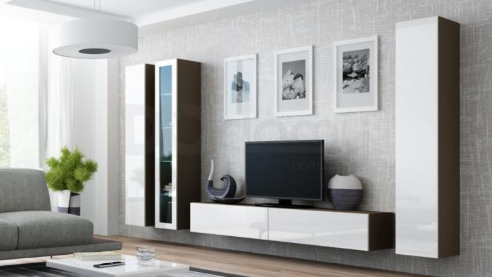 Стенка CAMA VIGO 2 Латте/Белый глянец, фото 1