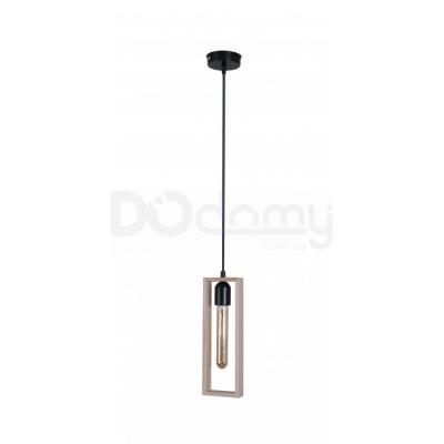 Люстра Melbi Marco black/natur beech, 1xE27, фото 1