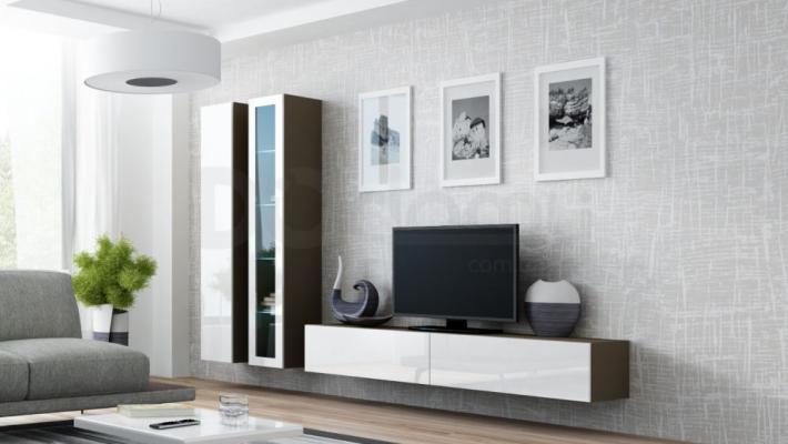 Стінка CAMA VIGO 3 Латте/білий глянець, фото 1