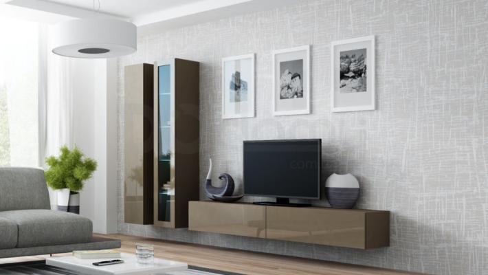 Стенка CAMA VIGO 3 Латте/Латте глянец, фото 1