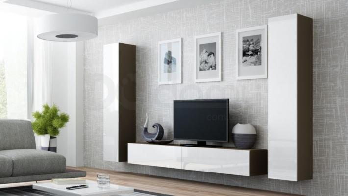 Стінка CAMA VIGO 4 Латте/білий глянець, фото 1