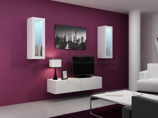 Стінка CAMA VIGO 8 білий/білий глянець, фото 1