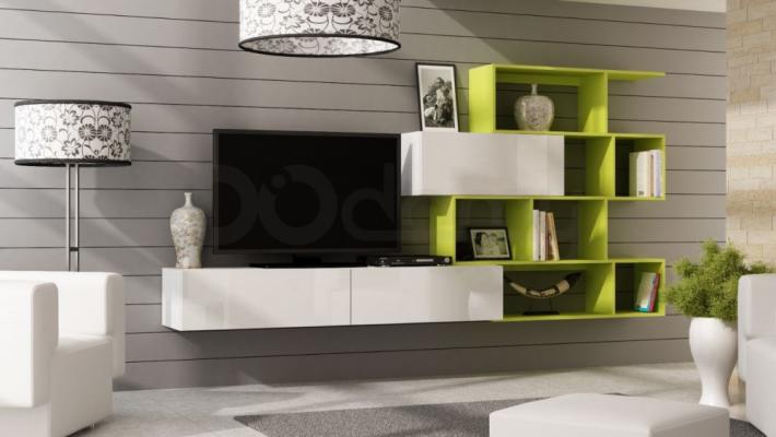 Стінка CAMA VIGO 16 білий/Лимоний матовий, фото 1