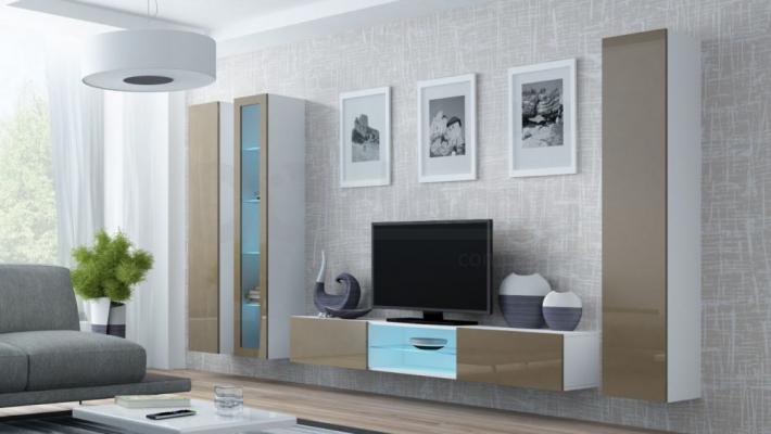 Стінка CAMA VIGO 17 білий/Латте глянець, фото 1