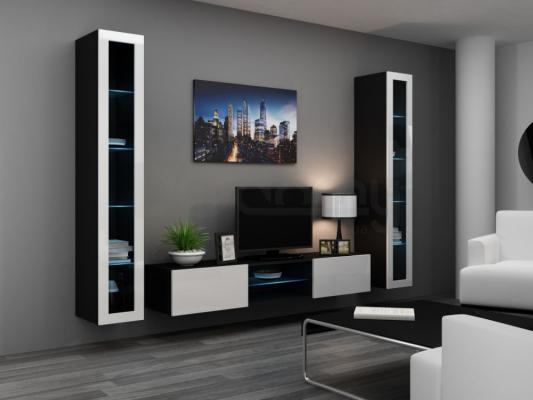 Стенка CAMA VIGO 20 Черный/Белый глянец, фото 1