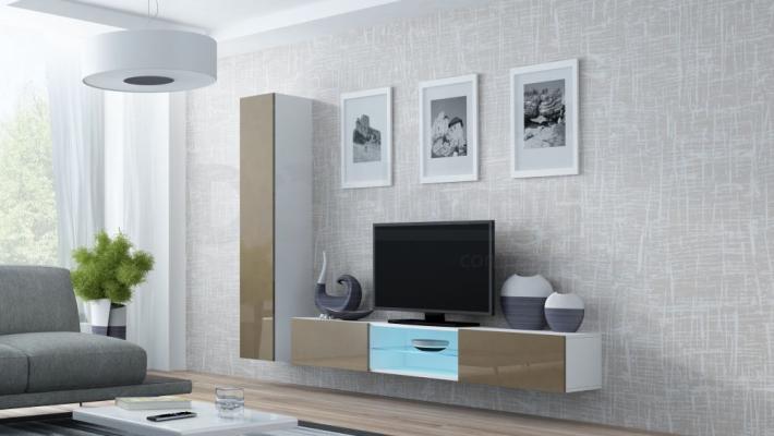 Стенка CAMA VIGO 21 Белый/Латте глянец, фото 1