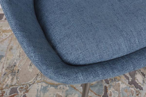 Стілець Nicolas F-246 поворотний рогожка темно-блакитний Toledo, фото 4