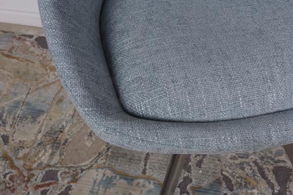 Стул Nicolas F-246 поворотный рогожка бледно-бирюзовый Toledo, фото 3