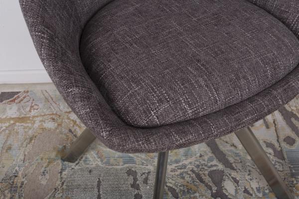 Стілець Nicolas F-246 поворотний рогожка кава-мокко Toledo, фото 3