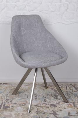 Стул Nicolas F-246 поворотный рогожка светло-серый Toledo, фото 1