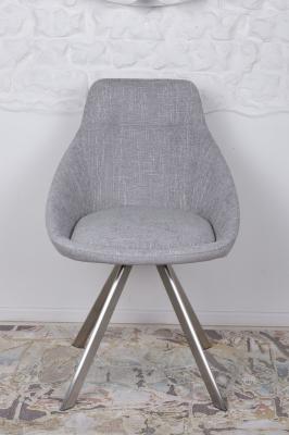 Стул Nicolas F-246 поворотный рогожка светло-серый Toledo, фото 2