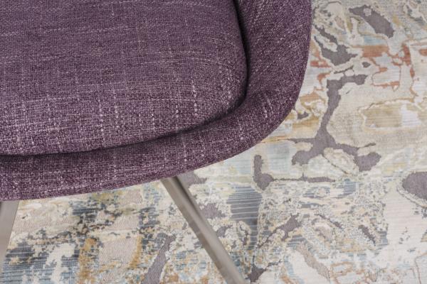 Стілець Nicolas F-246 поворотний рогожка баклажан Toledo, фото 4