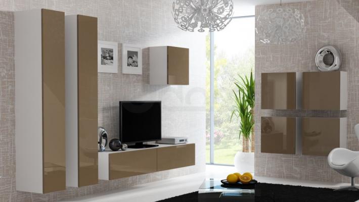 Стенка CAMA VIGO 24 Белый/Латте глянец, фото 1