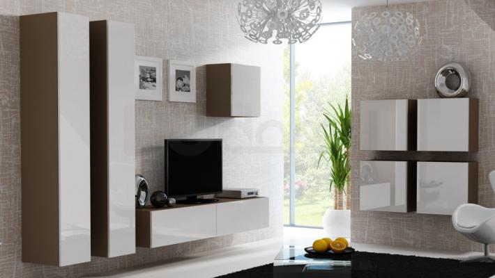 Стінка CAMA VIGO 24 Латте/білий глянець, фото 1