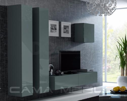 Стенка CAMA VIGO 25 Серый/Серый глянец, фото 1