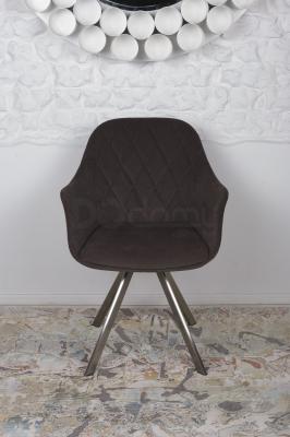Крісло Nicolas F333B / Z коричневе поворотний Almeria, фото 2
