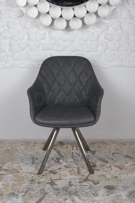 Крісло Nicolas F333B / Z (сіре) поворотний Almeria, фото 2