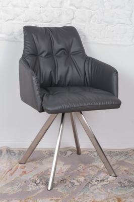 Кресло Nicolas F369B/Z темно-серое поворотное Leon, фото 1