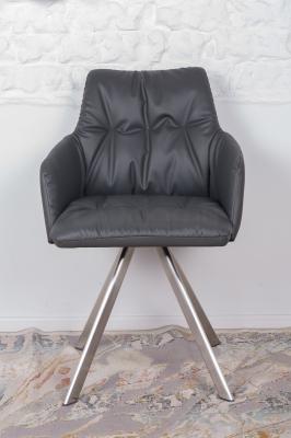 Кресло Nicolas F369B/Z темно-серое поворотное Leon, фото 2