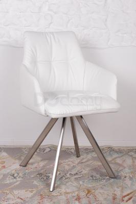 Крісло Nicolas F369B / Z біле поворотний Leon, фото 1