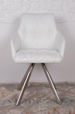 Крісло Nicolas F369B / Z біле поворотний Leon, фото 2