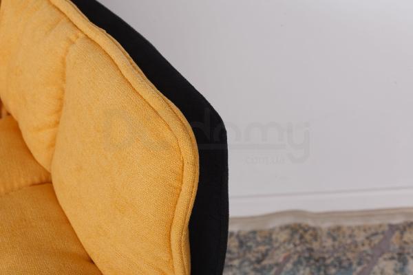 Кресло Nicolas черно-желтое поворотное Palma, фото 4