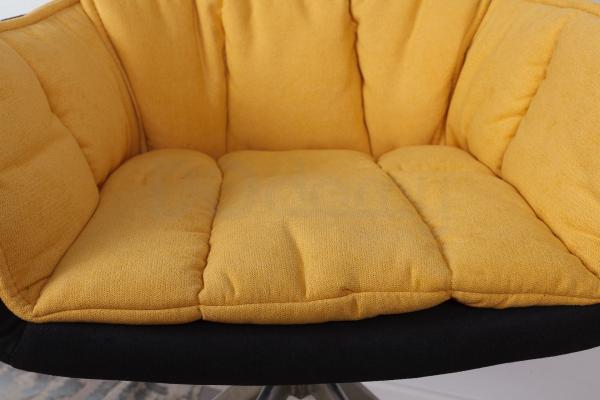 Кресло Nicolas черно-желтое поворотное Palma, фото 5