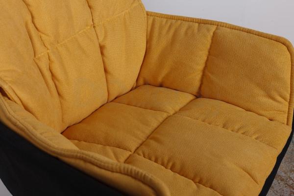 Кресло Nicolas черно-желтое поворотное Palma, фото 6