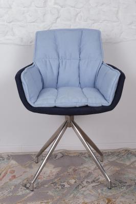 Крісло Nicolas синьо-блакитне поворотний Palma, фото 2