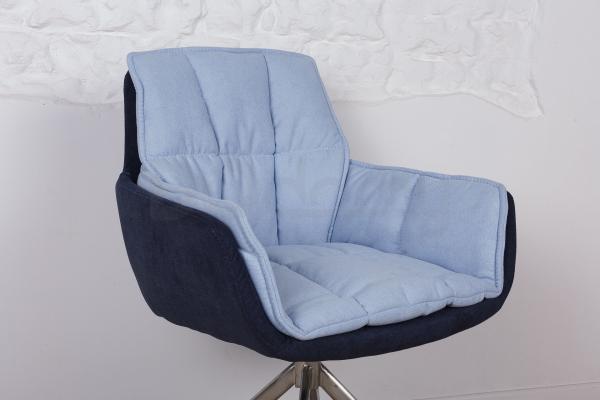 Крісло Nicolas синьо-блакитне поворотний Palma, фото 4