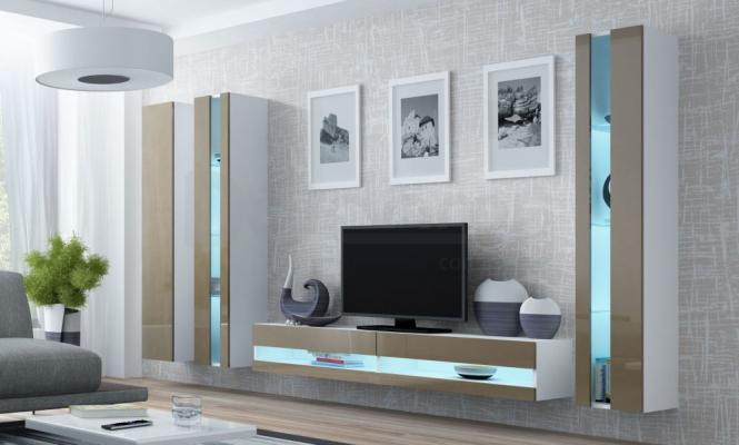 Стінка CAMA VIGO NEW 6 білий/Латте глянець, фото 1