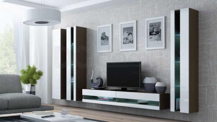 Стенка CAMA VIGO NEW 6 Латте/Белый глянец, фото 1