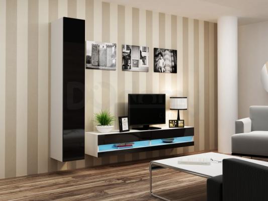 Стенка CAMA VIGO NEW 9 Белый/Черный глянец, фото 1