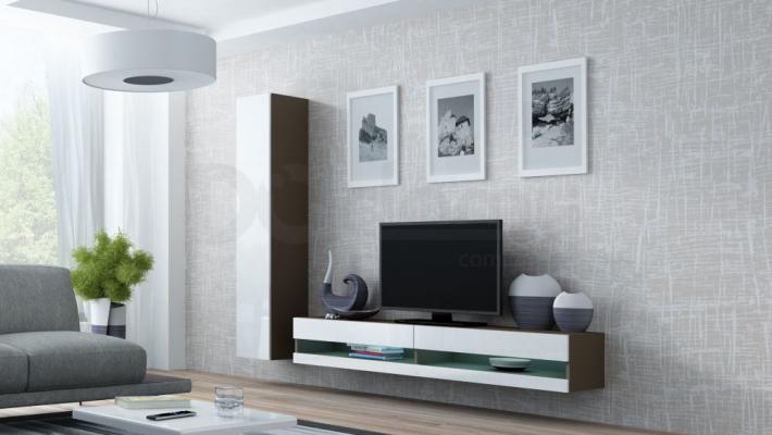 Стінка CAMA VIGO NEW 9 Латте/білий глянець, фото 1