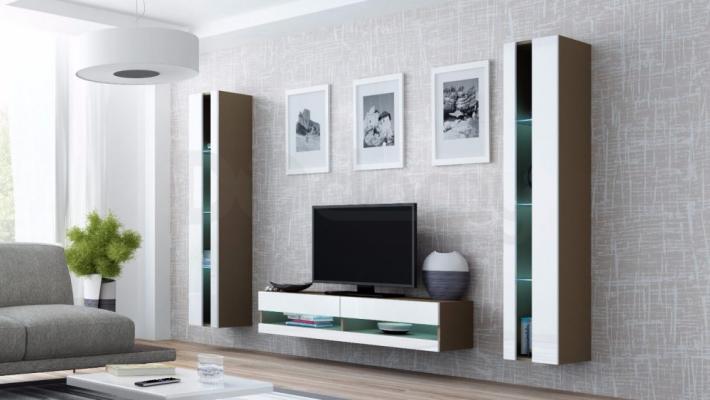 Стенка CAMA VIGO NEW 12 Латте/Белый глянец, фото 1