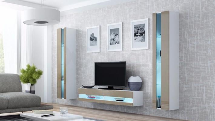 Стенка CAMA VIGO NEW 12 Белый/Латте глянец, фото 1