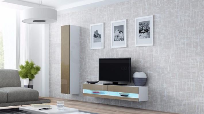 Стінка CAMA VIGO NEW 13 білий/Латте глянець, фото 1