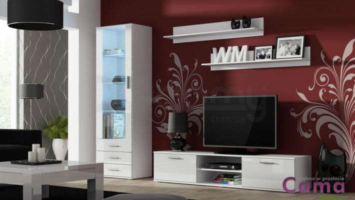 Стенка CAMA SOHO 1 Белый/Белый глянец, фото 1