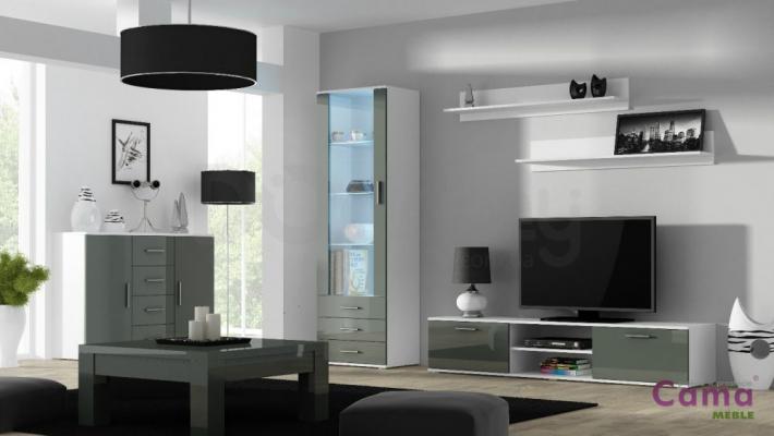 Стенка CAMA SOHO 2 Белый/Серый глянец, фото 1